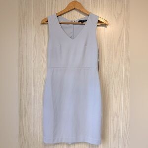 Banana Republic Petite Sheath Dress Pale Blue Sleeveless V-Neck Size 0P LNC